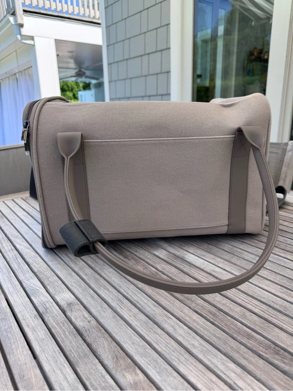 Neutral Taupe Pet Carrier Bag with Clear Window - Dog or Cat Travel Bag NWT